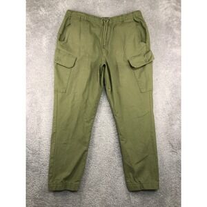 Airwalk Cargo Joggers Men 2XL (38x29) Green Canvas Elastic Waist Drawstring